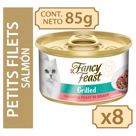 Pack Fancy Feast Filetes Salmon 8 unidades