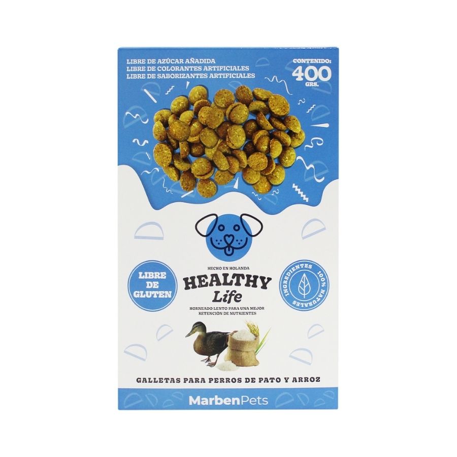 Healthy life galleta para perros de hipoalergénico pato y arroz sin gluten