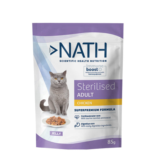 Nath sterilised adult pollo en sobre para gatos