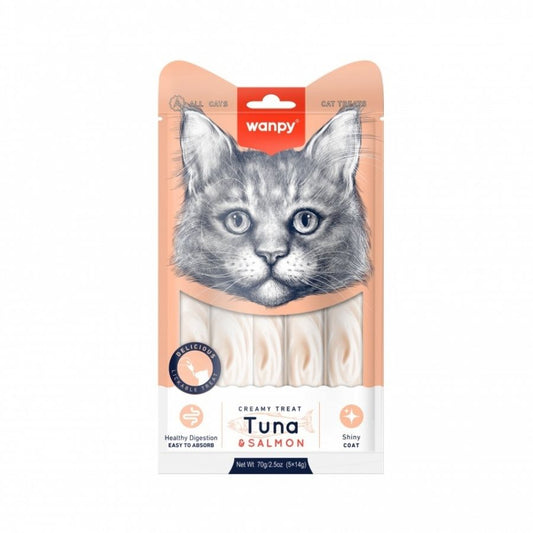 Wanpy creamy treat tuna & salmón 70 GR