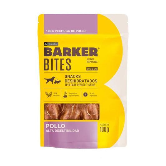 Barker bites pollo 100% naturales para perros y gatos 100 GR