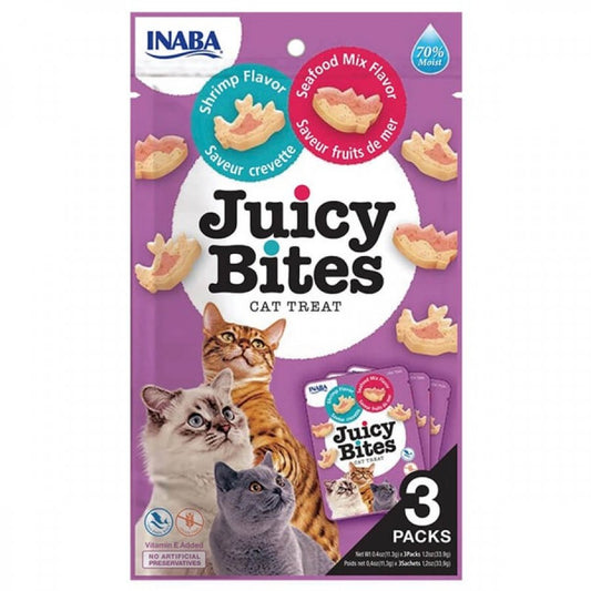 Juicy bites para gatos gamba/mariscos 34 GR