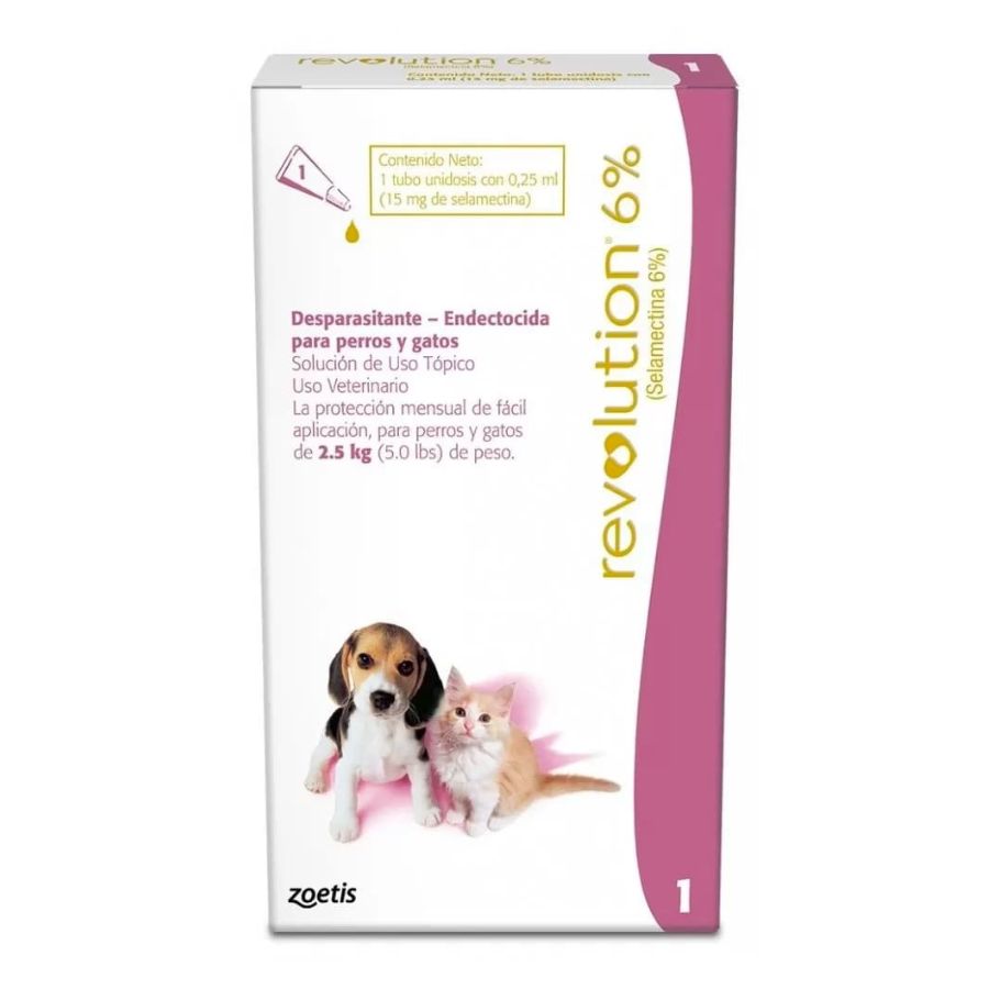 Desparasitante Revolution gato y perro hasta 2,5 KG