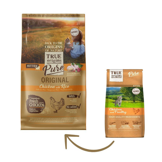 True Origins Cat Kitten Chicken Poultry alimento para gato