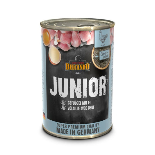 Belcando lata junior ave y huevo alimento húmedo para perros 400GR