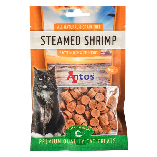 Cat Treats Steamed Shrimp