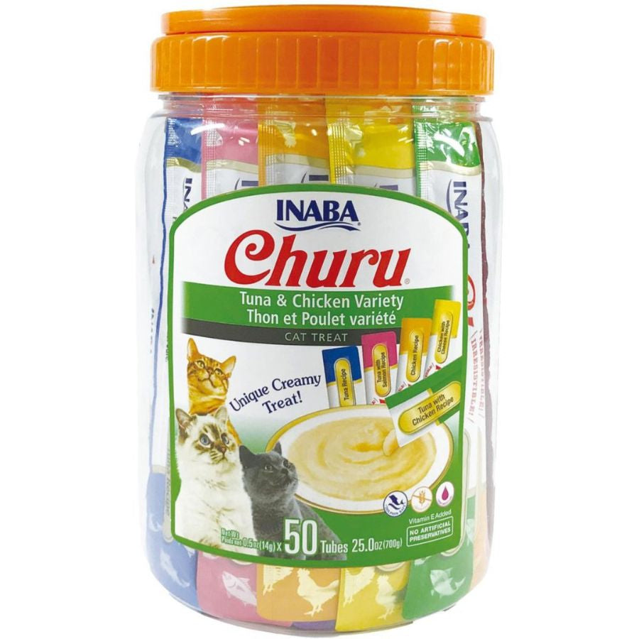 Churu variedades atún y pollo 50p para gato