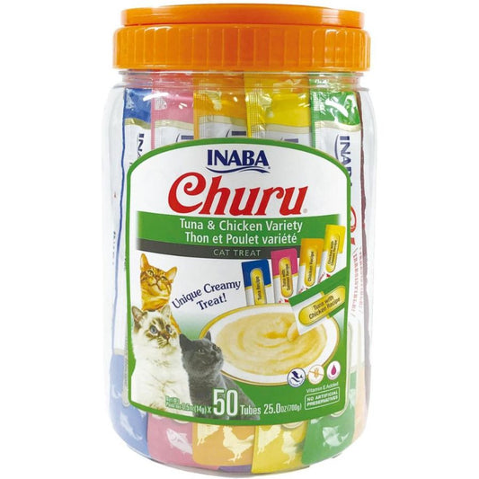 Churu variedades atún y pollo 50p para gato