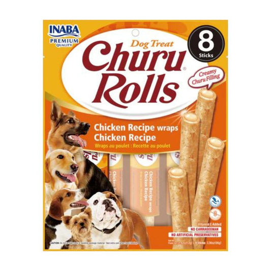 Churu rolls para perros receta de pollo wraps 96 GR