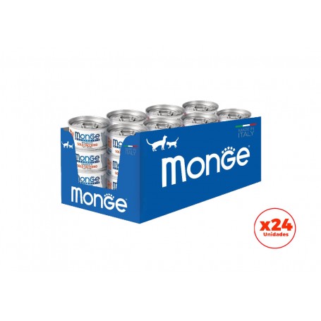 Pack 24 Monge Gato Mono Protein Flakes Pavo 80gr