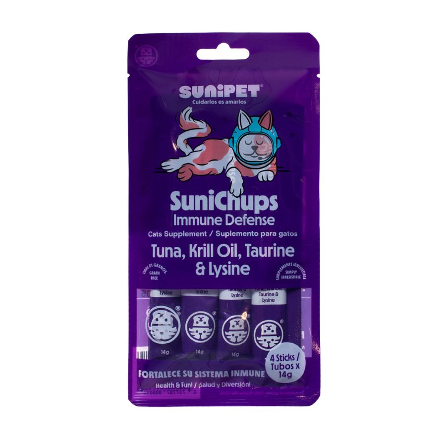 SuniChups Inmune Defense - Snack funcional para gatos 56 GR