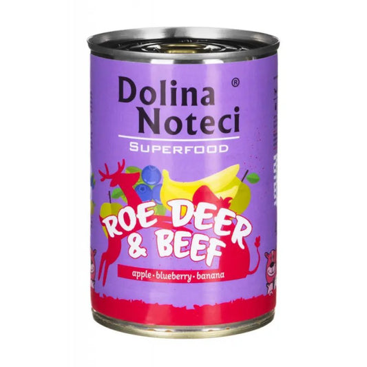 Dolina Superfood Lata De Corzo y Vacuno alimento húmedo para perros 400 GR
