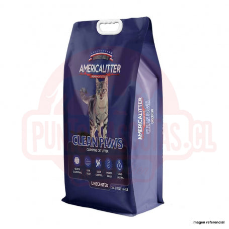 Arena Sanitaria AmericaLitter Clean Paws 7 kilos