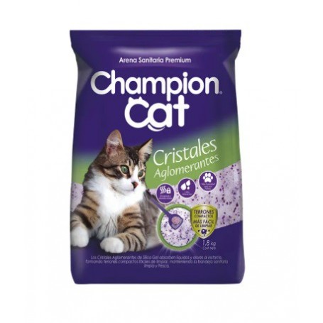Arena Sanitaria Champion Cat Silica Aglomerada 1.8 kg