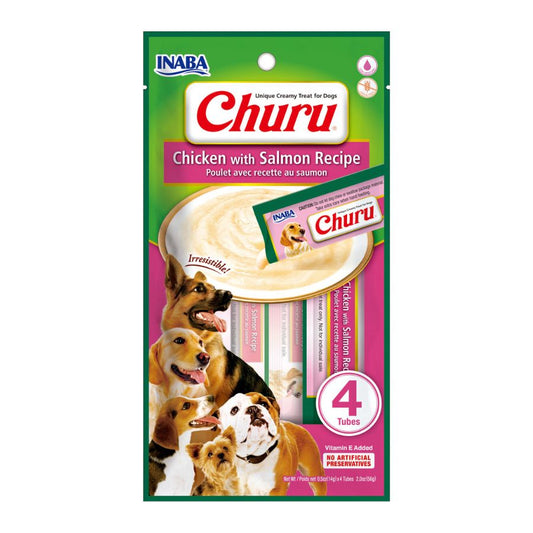 Churu perro 4p pollo con salmon14GR x 4 56GR