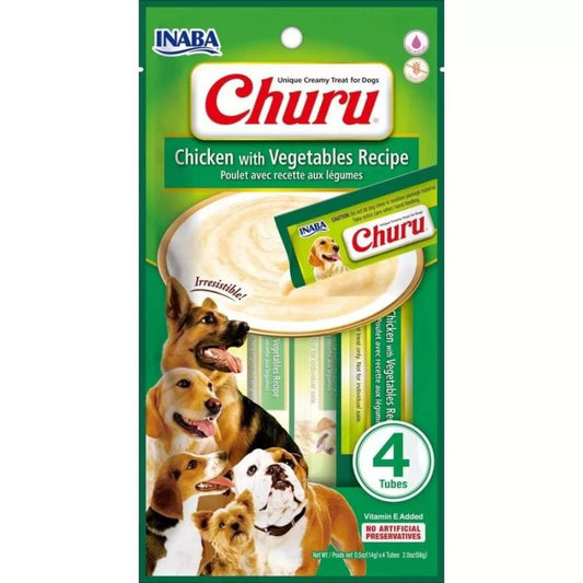 Churu perro 4p pollo con vegetales 56GR
