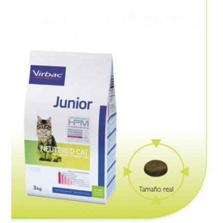 Alimento HPM Virbac Cat Junior Neutered 3 kg