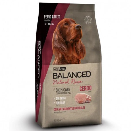 Vitalcan Balanced Perro Adulto Exclusive Recipe Cerdo y Arroz 15 kg