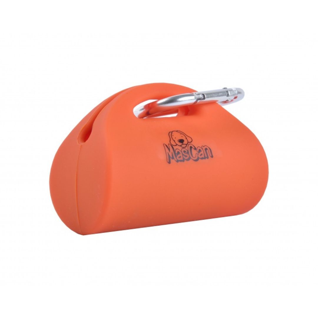 Porta bolsas sanitarias cilíndrica naranja