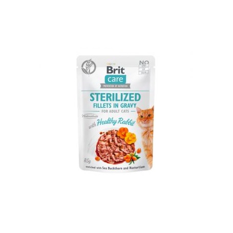 Brit Care Pouch Cat Alimento Sterilized Rabbit 85gr