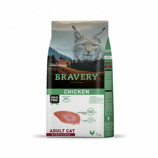 Bravery Cat Chicken Adult Sterilized alimento para gato 7KG