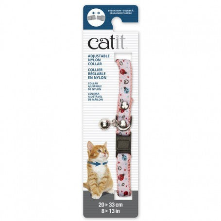Catit Collar Blanco Rosa Chinitas