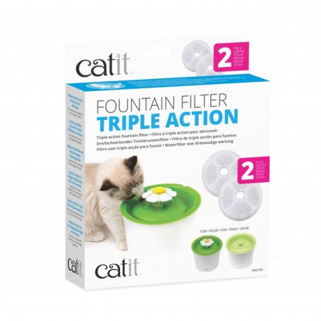 Catit Filtro Fuente Triple Accion 2 unds.Flor