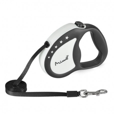 Correa Retráctil Perro Mimo P 4m 12kg Blanca
