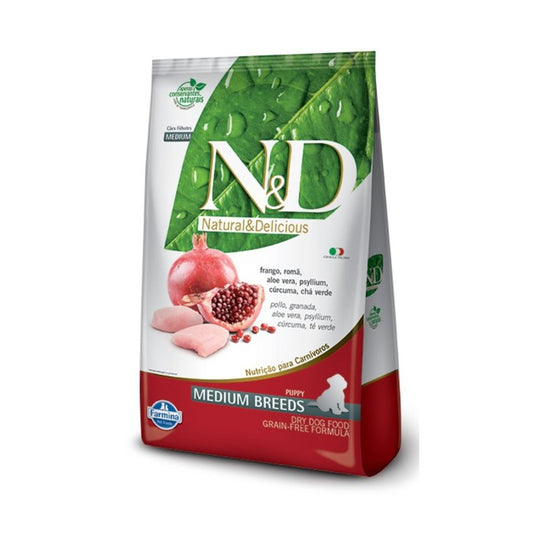 N&D Pollo Y Granada Puppy Medium alimento para perro