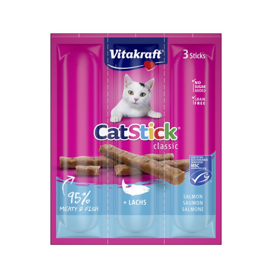 Vitakraft snack cat stick salmon unidad 18 GR