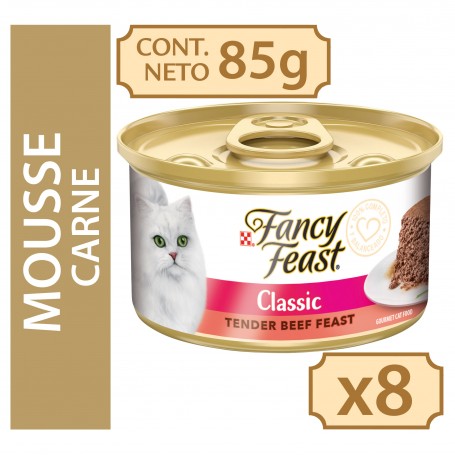 Pack Fancy Feast Mousse Carne 8 unidades