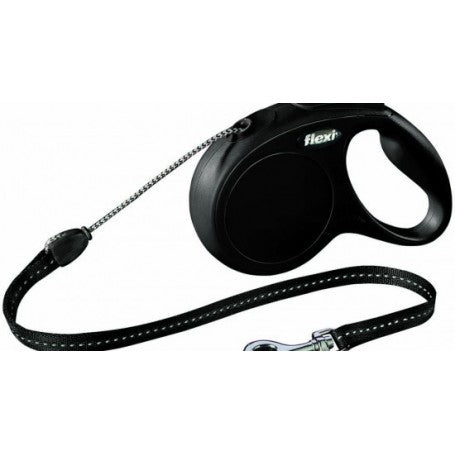 Correa Retractil Flexi Classic Negro S 5 mt