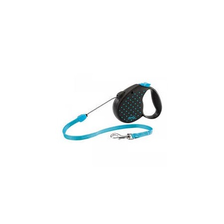 Correa Retractil Flexi Dots S Azul