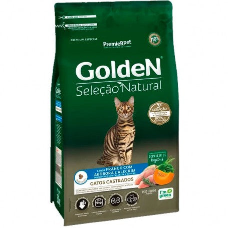 Golden Selec Natural Gatos Castrados Pollo con Calabaza y Romero  10.1 kg