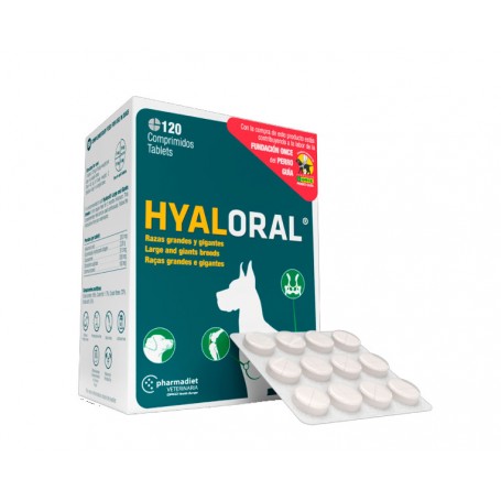 Hyaloral Razas grandes y gigantes para perros 120 comp