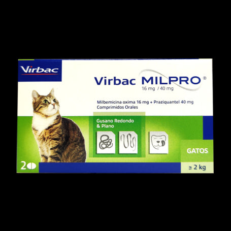 Antiparasitarios Milpro Gatos Mas de 2 kilos