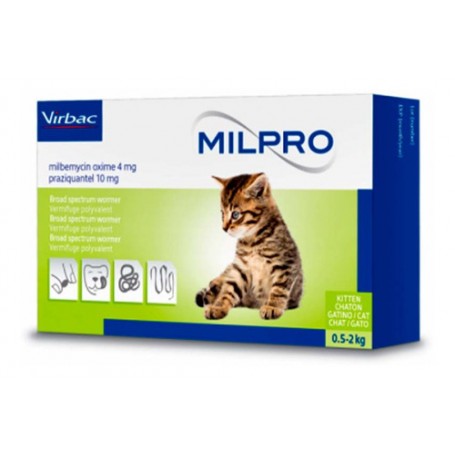 Antiparasitarios Milpro Gatos Menos de 2 kilos