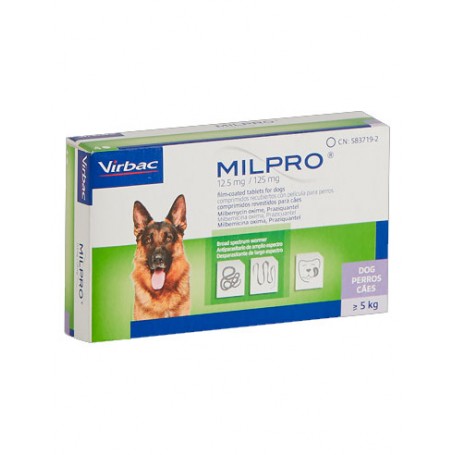 Antiparasitario Milpro Perro Mas de 5 kg