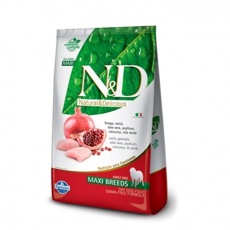 N&D Adult Maxi Breeds-Pollo y Granada 10,1KG