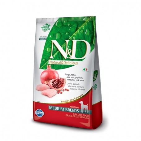 N&D Adult Medium Breeds-Pollo y Granada 10,1KG