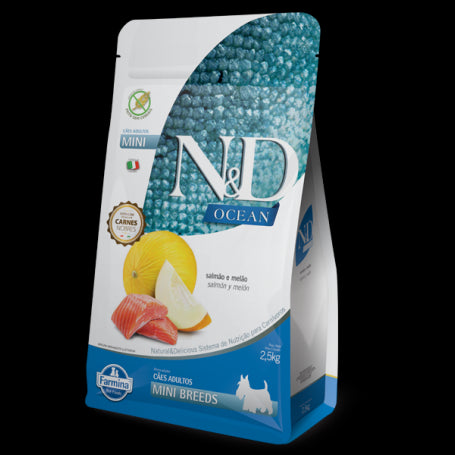 N&D Ocean Perro Adult Mini Salmon Y Melon 2.5 kg