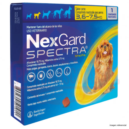 Nexgard Spectra 3.6 a 7.5 kg 1 Comprimido