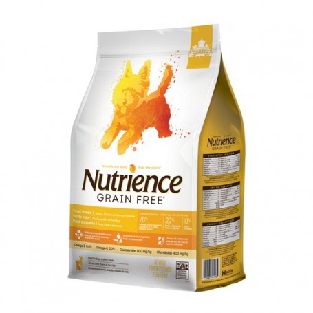 Nutrience Grain Free Adulto y Cachorro Raza Pequeña Pavo/Pollo/Arenque 5kg