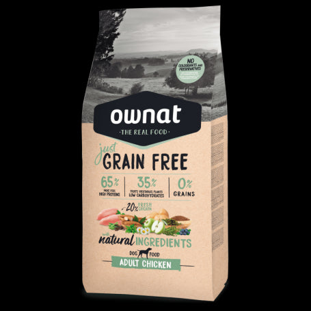 Ownat Dog Just Grain Free Adult Chicken 3kg.