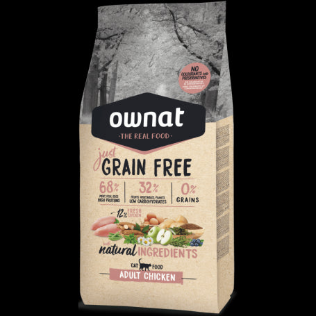 Ownat Just Grain Free Adult Chicken Cat 3kg.