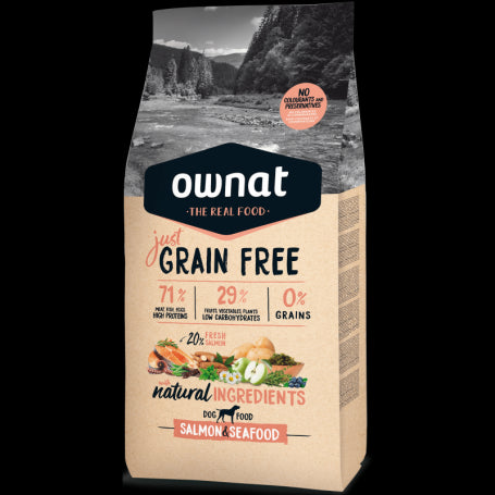 Ownat Just Grain Free Salmon & Seafood 3kg.