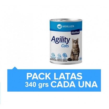 Pack 6 Latas Agility Merluza XL 360grs Cats Humedo