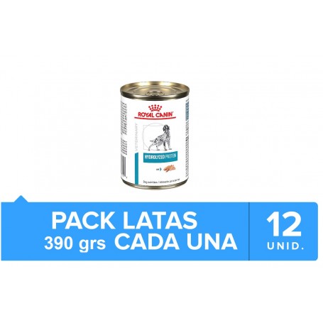 Pack 12 Latas Royal Canin Húmedo Hipoalergenico Hydrolyzed Protein 390g