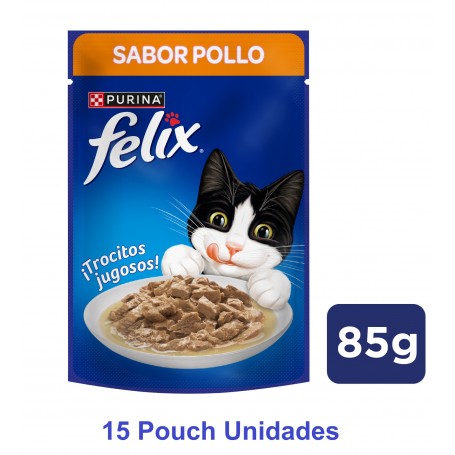 Pack 15 Pouch Felix Pollo 85grs