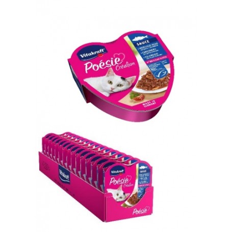 Pack 15 unidades Vitakraft Poesie Creation Pescado 85g